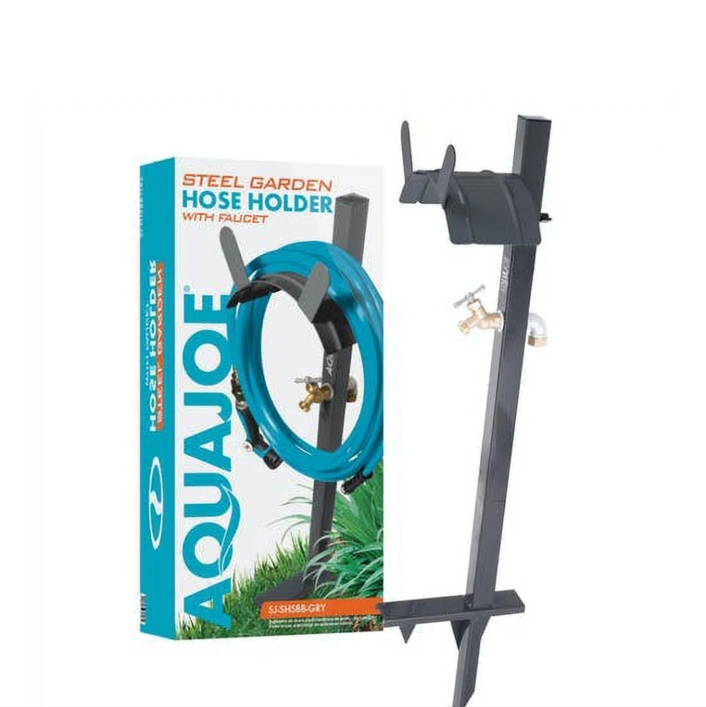 Aquajoe hose holder and faucet
